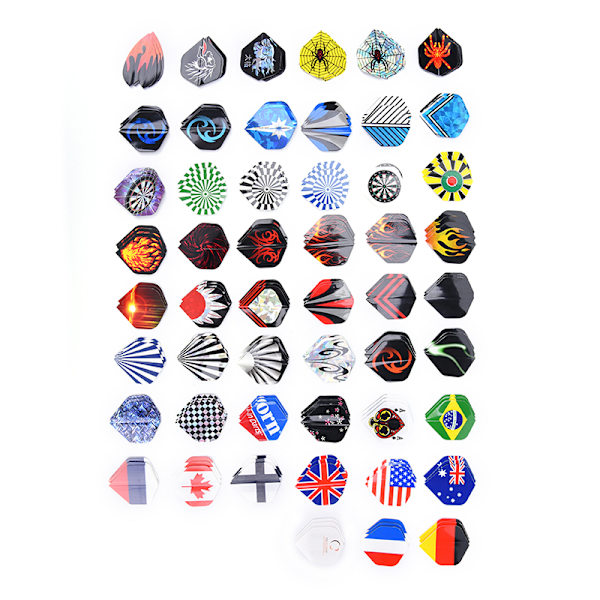 12 stk. Dart Skaft Aluminiumskaft 150 stk. Dart Tail Flights Wi