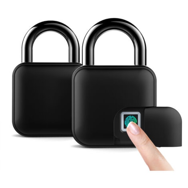 Kodlås Smart Fingeravtryck Hänglås 300mAh Laddningsbart Nyckellöst