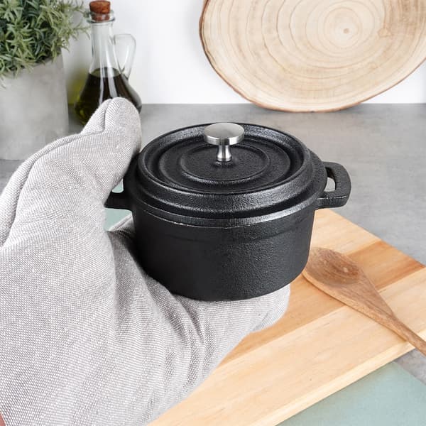 Serveringsgryta i gjutjärn med lock CAST LINE 10 cm, 250 ml-FA- 108