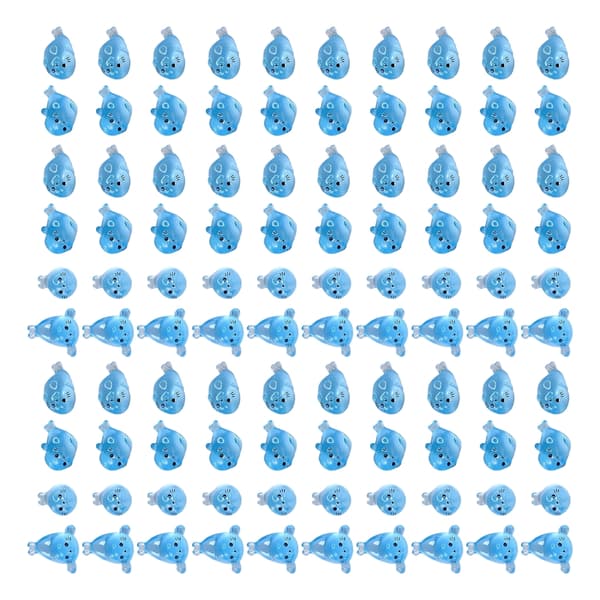 Miniature Seal with Luminous Effect, 100 Pcs, Resin Art Decorations, Shelf Ornaments-FA-
