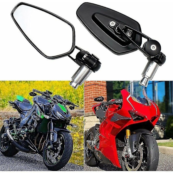 2024 Motorcykel Spejle Motorcykel Spejle Kompatibel Xj6 Mt01 Mt03 Mt07 Mt09 (Sort) Ny
