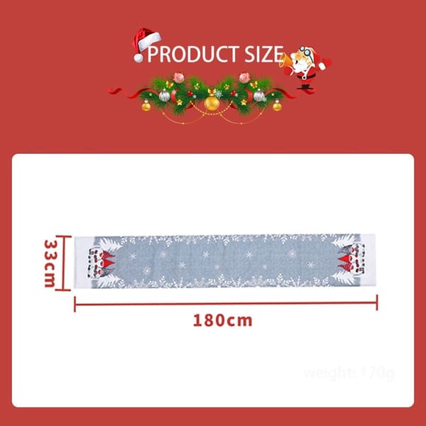 Julduk Snöflinga Pöytäliina HARMAA-FA- Gray