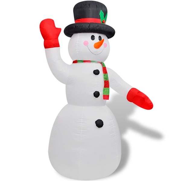 vidaXL Uppblåsbar Snögubbe 240 cm 1670 white