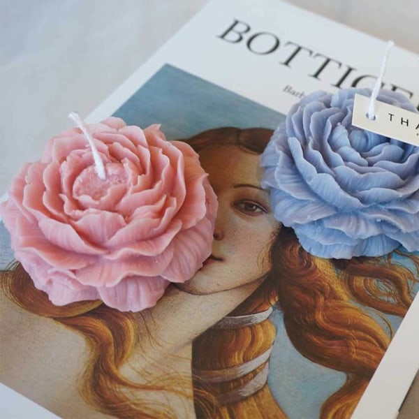 Rose blomster 3d silikone stearinlys form, fødevarekvalitet skimmel til sojavoks stearinlys, bivoks, aromaterapi, chokolade, stearinlys mpule