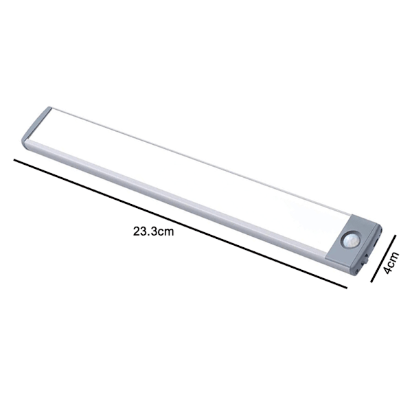 2-pak trådløse LED-lamper med bevegelsessensor for skap, kjøkken, garderobe, magnetiske, oppladbare, ultratynne