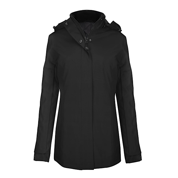 Kariban Dam/Kvinna Parka Jacka med Huva L Svart L Black