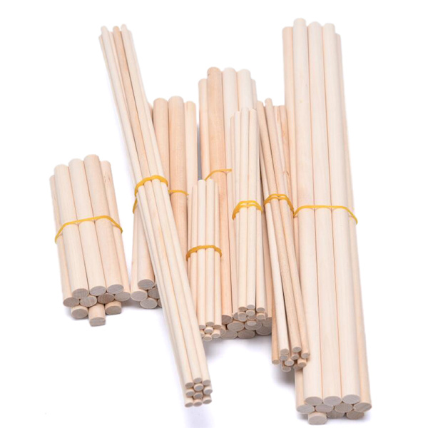 10 stk naturlige træ rundstokke tællepinde Dowel DIY Byg 10*200mm