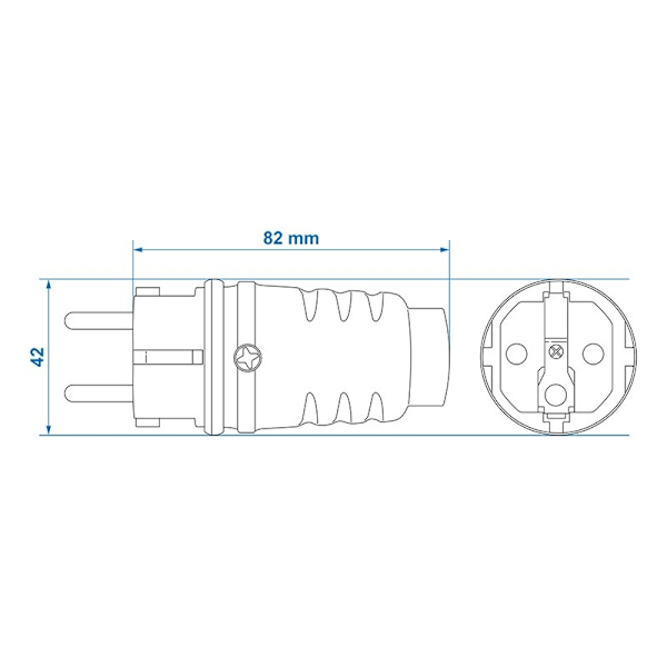 Hanplugg Schuko 70