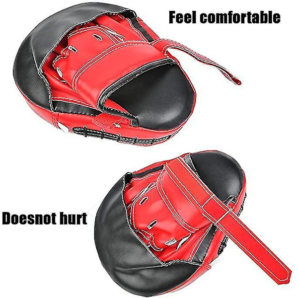 Boksepude Håndmål 1 par Ufc Mma Træning Punching Pads Pu Læder Strike Pads Target Mitt Handske 25,5 X 19 X 4,5 Cm (rød og sort)