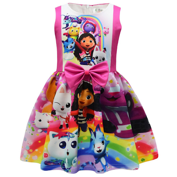 Gabby Cats Tegnefilm Kjole Kostumer Børn Sommer Ærmeløs Vestido Rem Slips Prinsesse Kjole Bryllup Fest Fødselsdagspresenter Tøj 9216 9216 120