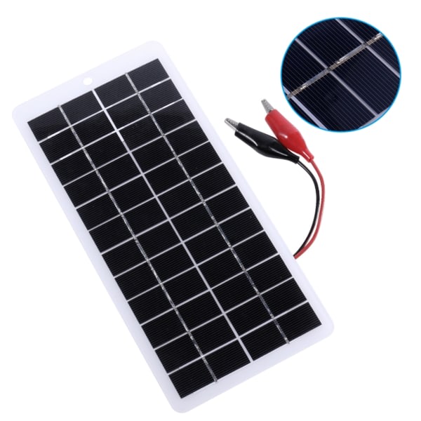 10W 12V Udendørs Polysilicium DIY Solcellepanel 250x120mm til 9-12V SQBB