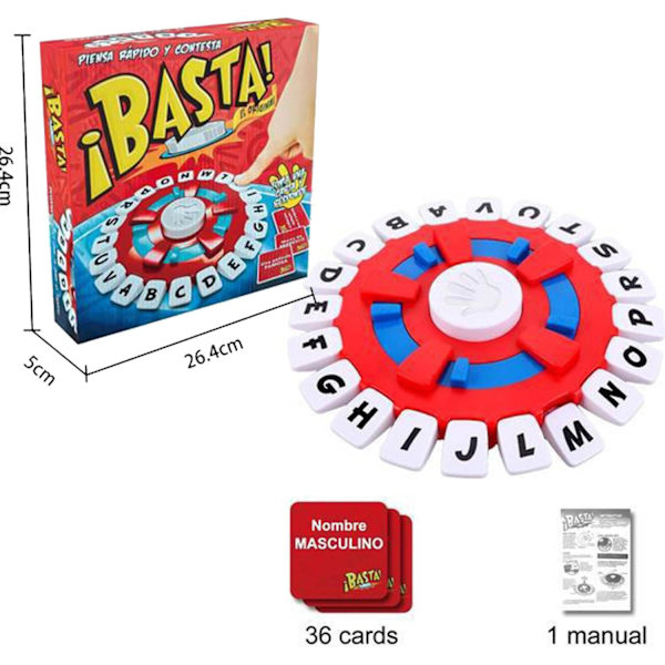 Basta! Brädspel, Basta Bordsspel Spanska, Basta Brädspel, Tänk På Ordspel Röd Red Spanish
