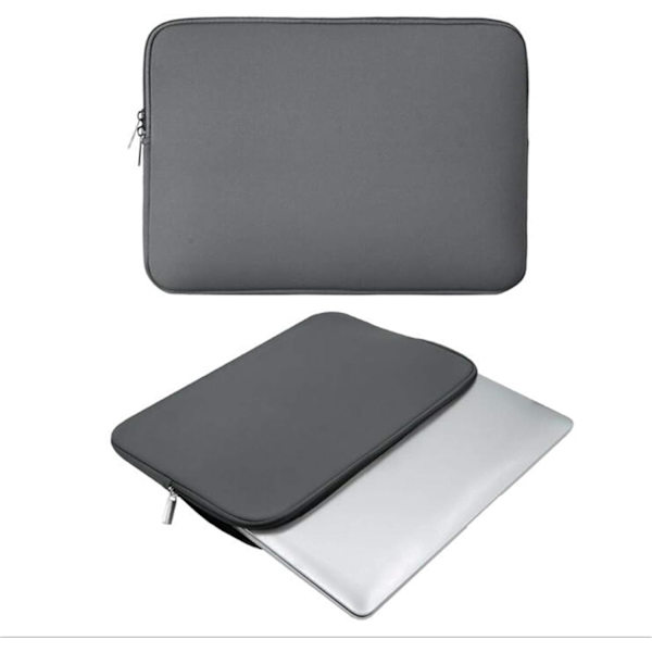 Laptop skyddsfodral platt foderväska Vattentät skyddande skal Slitstark datorbärväska, ljusblå Gray