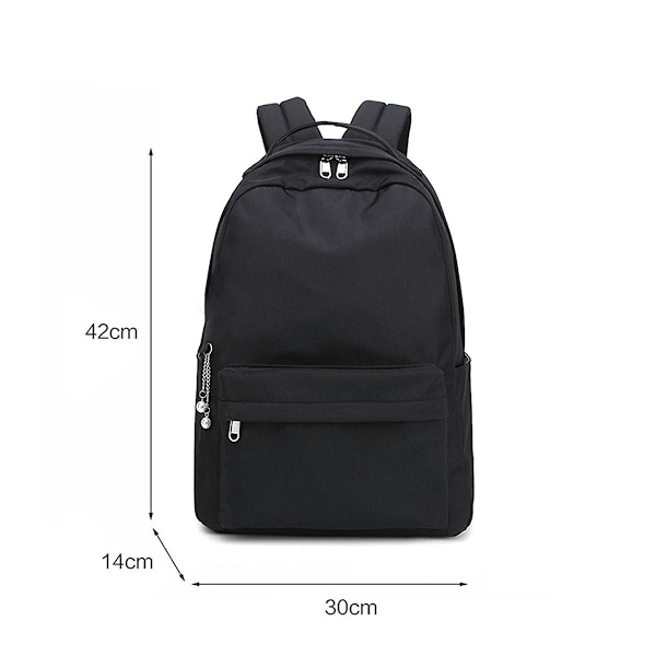 Koululaukut, Suuret Lasten Koululaukut Reppu, Lapset Teinit Pojat Tytöt Kirjalautut Peruskoulu Yläaste Korkeakoulu Casual Daypack Black