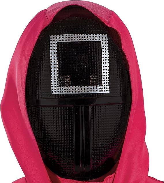 Xbi- Squid Game 2 Voksen Trekant Vagt Jumpsuit + Maske Trekantet Triangular-XA Triangular 2XL