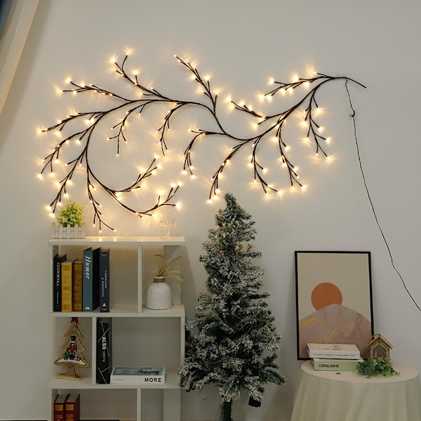 LED Ljusträd, Inomhus Väggdekoration Träd Vinljus 144 LED-lampor Juldekoration Sovrum Hem Varmvitt (USB)