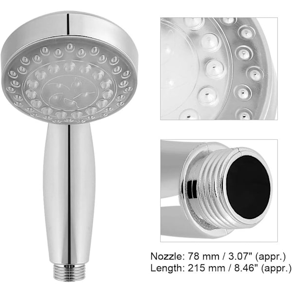 LED Duschkopf 3 Färgförändrande Blå/Grön/Röd Vattenljusglöd