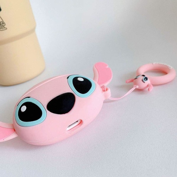 Sött trådlöst hörlursfodral Tjockt mjukt bärbart silikonfodral Stötsäkert skyddsfodral för AirPods Rosa Pink Pink AirPods Pro