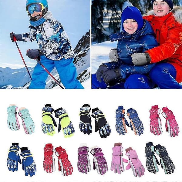 Skihansker Barn Votter Gutter Jenter Termiske Hansker For Sykling Ski Ridning-FA-