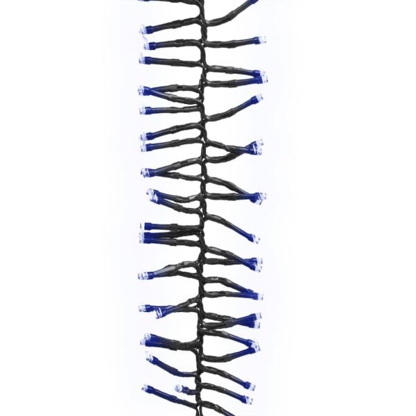 Ljusslinga med 1000 LED-kluster blå 11 m PVC