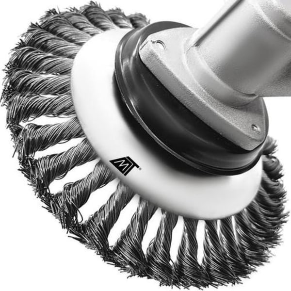 Stålbørste Flise Rengøring 20cm Multifunktionel Trådhjulsbørste silver 914
