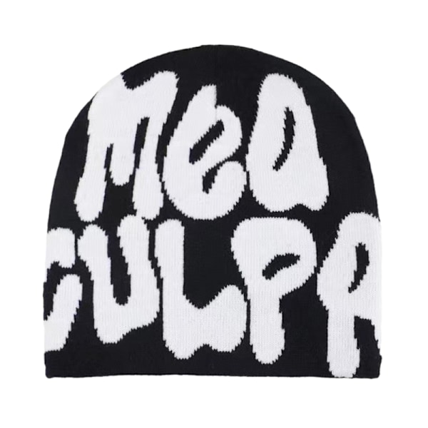 Dame Grafik Beanie Hue Skull Hat MEA Culpa Y2K Strikket Beanie Varm Vinterhue