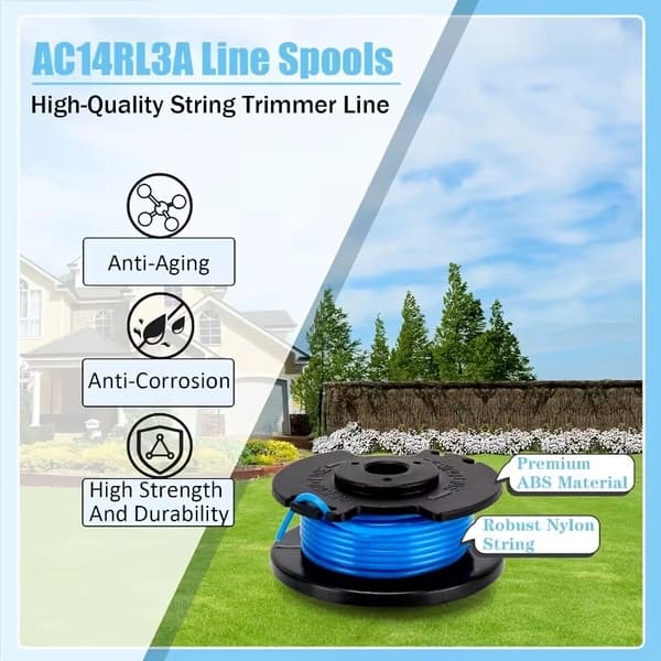 20,12 m automatisk fremføringstrimmerspole til Ryobi One+ AC14RL3A – 21-dele sæt 7pcs(6+1)