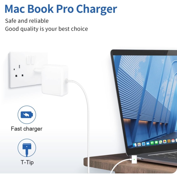 85W Magsafe 2 laddare för Apple Macbook Pro 13\" 15\" 17\"