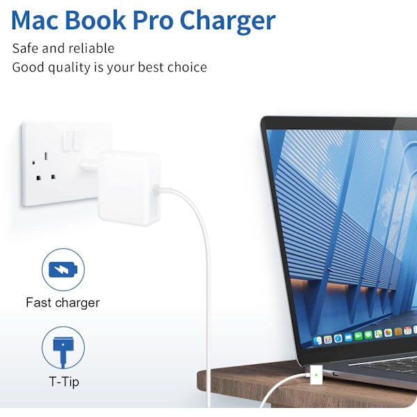 85W MagSafe 2-oplader til Apple Macbook Pro 13\" 15\" 17\"