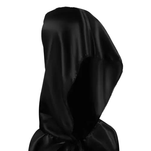 Kappe med Hætte / Kappe - Halloween-FA- Svart black