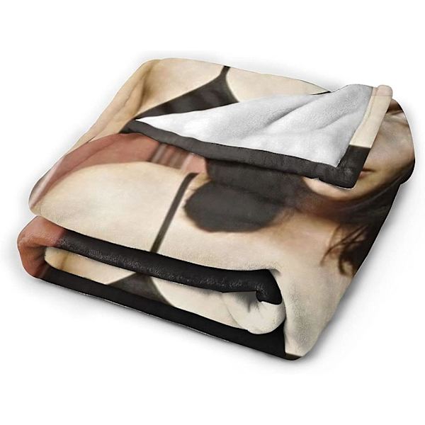 Angelina Jolie Filt Ultrablød flanelstæppe 3d-print Fluffy plysstæppe Sengdekoration Sengetæppe til stueværelse Soveværelsesindretning (3 størrelser 60x50in 150x125cm