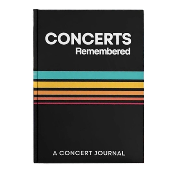 Koncert Dagbog - Spor dine yndlingskoncerter, minder, rejsevenlig logbog, stub-dagbog til musikelskende