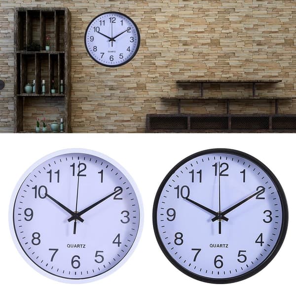 Rund Väggklocka 8 tum 20 cm VIT-FA- white