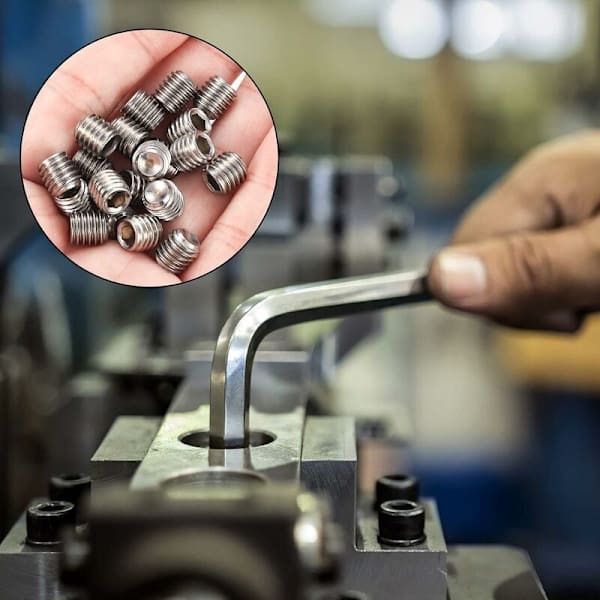 Rustfria skruer uden hoved, M3 M4 M5 M6 M8 metalskruer