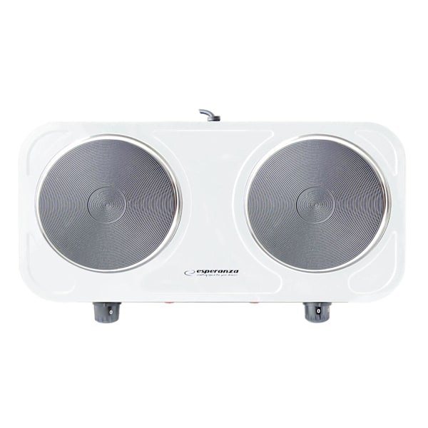 Dubbel Kokplatta: 5 Temperaturinställningar, Termostat, Non-stick white 2562