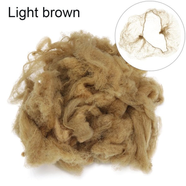 50 stk Usynlig Hårnett Fint Mesh Parykk Nett Ballett Snood LIGHT light brown