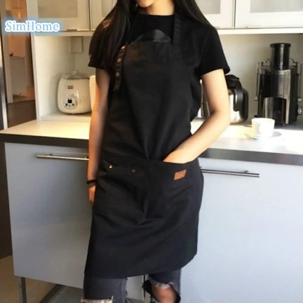 Kök grillbar förkläde svart orange