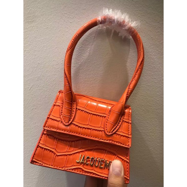 Dam Handväska Axelväska Small Bag Ins Portabel Crossbody-väska Crocodile pattern Orange