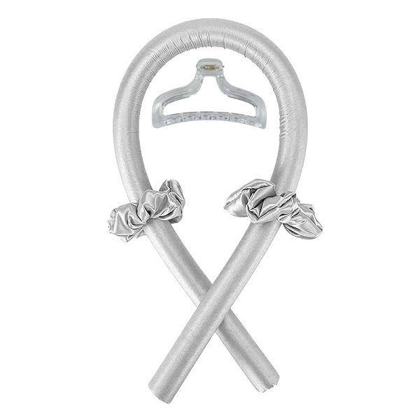 Satin Heatless Curling Set til hår, perfekte krøller, ingen skade grey
