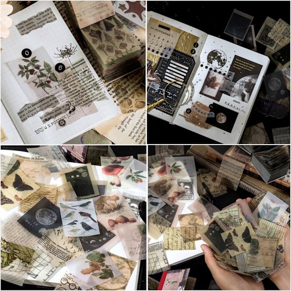 366PCS Vintage Scrapbooking DIY Material Papper Utsmyckning