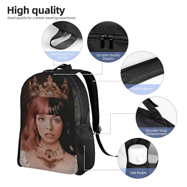 i584 Melanie Martinez Reppu Suuri Kapasiteetti Koululaukku Kirjalaukku Rento Reput Naisille Miehille Lapsille ffrr584