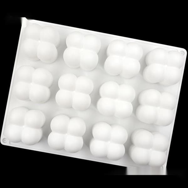 Lysformer lys stearinlys DIY støpeformer i silikonform 12 rubi-FA9- Vit hvit