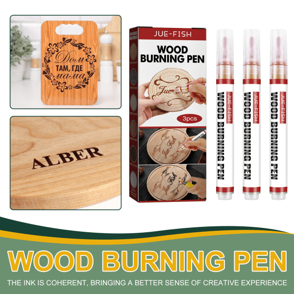 Wood Burning Pen Set, 3 st Scorch Pen Marker
