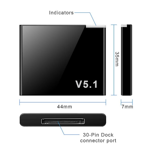 Musiikin Bluetooth-vastaanotinadapteri Ipod Iphone 30 Pin Dock Sounddockille