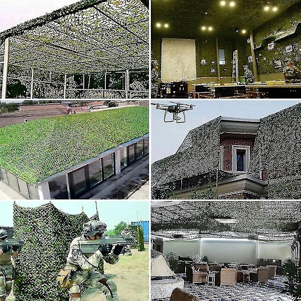 3x5m 3x8m 3x10m 4x5m Forstærket camouflage net Swimming pool Strandpavillon Have solbeskyttelse Camouflage net 7 farver Jungle camouflage Jungle camouflage 3x5m