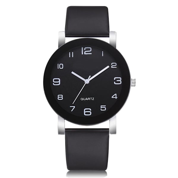 LVPAI Damklocka Analog Kvartsur Rund Armbandsur (Svart)