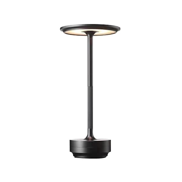 USB Genopladelig Trådløs Bordlampe med Lysdæmper - Sort-FA-