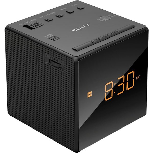ICF-C1 Alarmur med LED-display - Sort