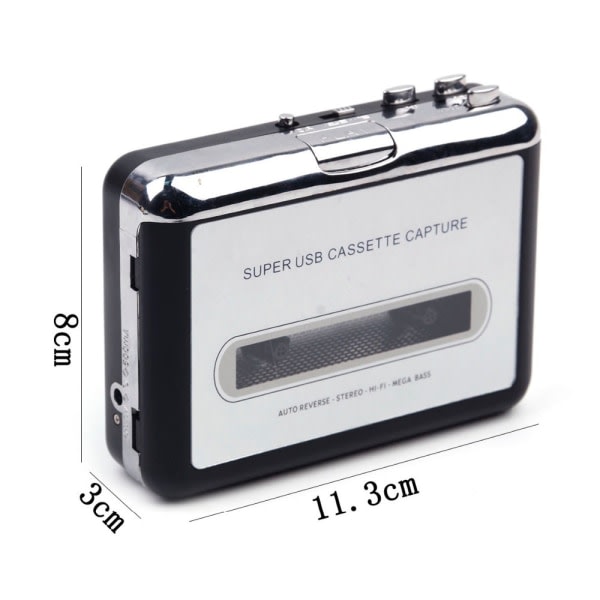 Walkman USB-kassettbandspelare Bärbar USB Mp3-omvandlare Ljudmusikspelare