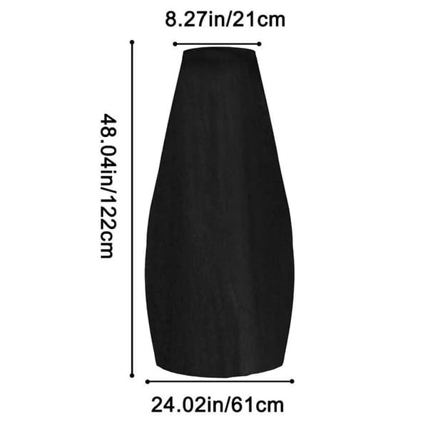 Vattentät rund eldstadsskydd, utomhus eldstadsskydd grillskydd BBQ skyddande presenning eldstadsskydd med dragsko (122x21/61cm), utomhus-FY-